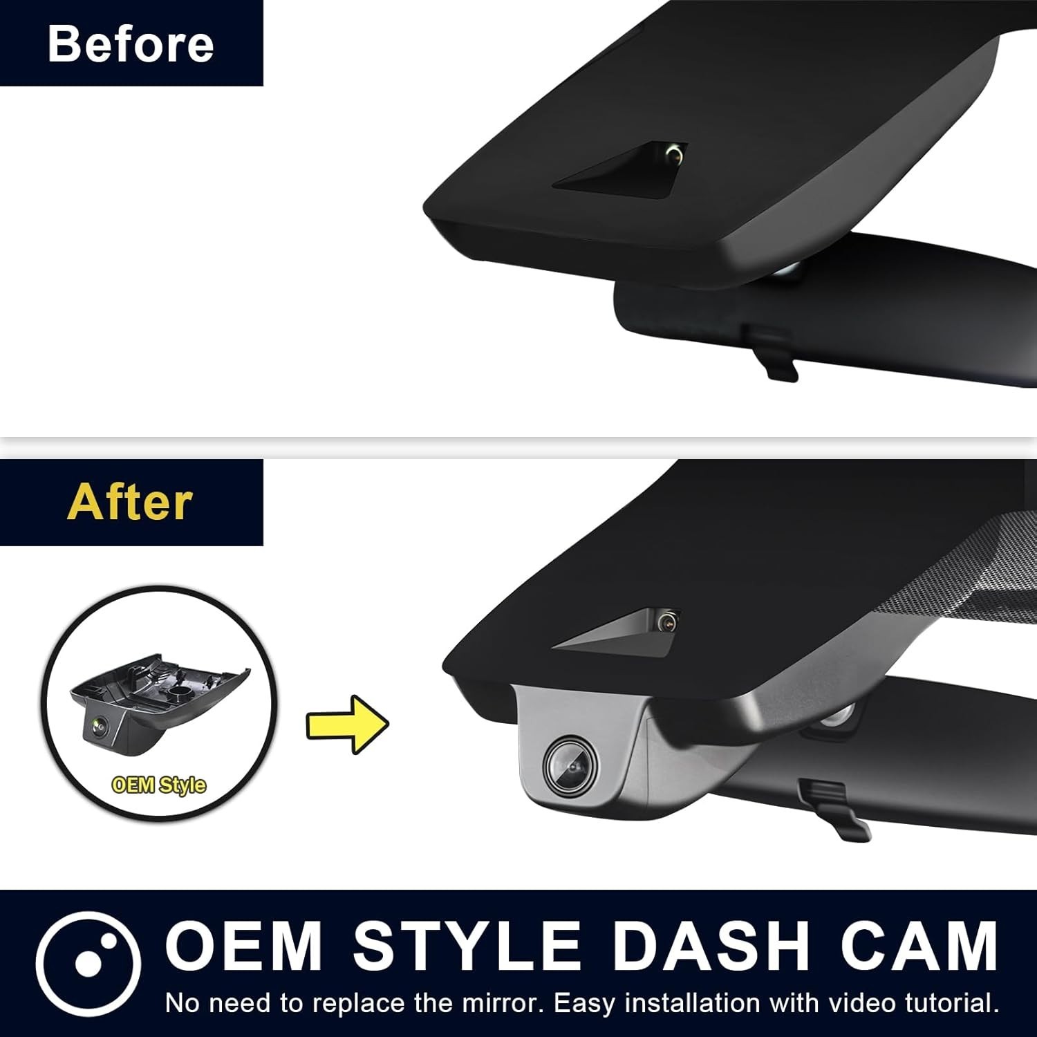 4K Dash Cam for Toyota Corolla Cross 2022 OEM Fit Front Rear Camera WiFi GPS
