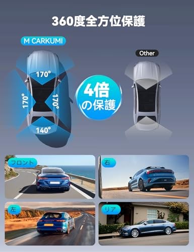 M CARKUMI D1 4-Cam Dash Cam 360° 1080P WiFi Night Vision G-Sensor 64GB