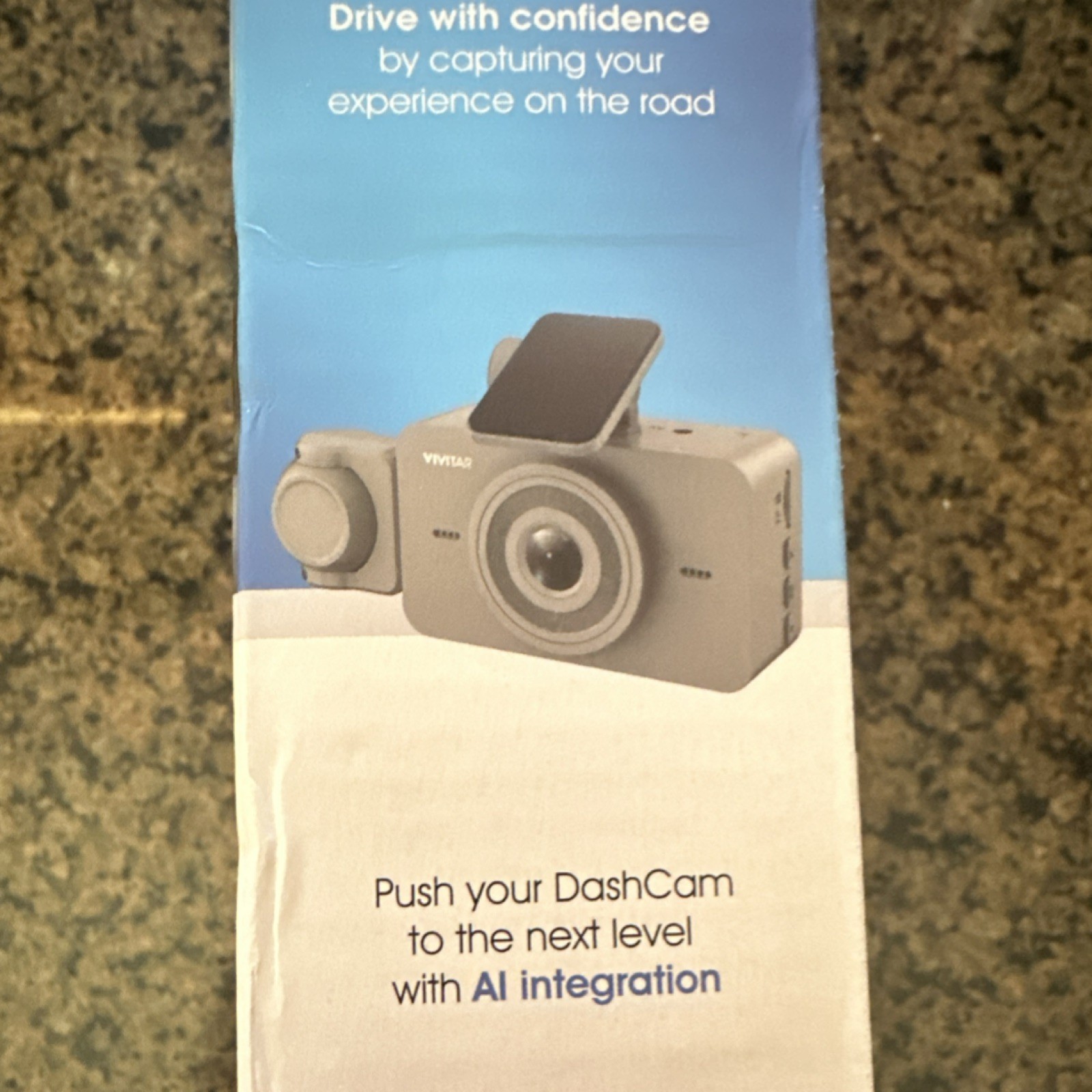 Vivitar DashSense Duo 4k Smart Vision Dash Cam Dashcam AI Powered Blue NIB