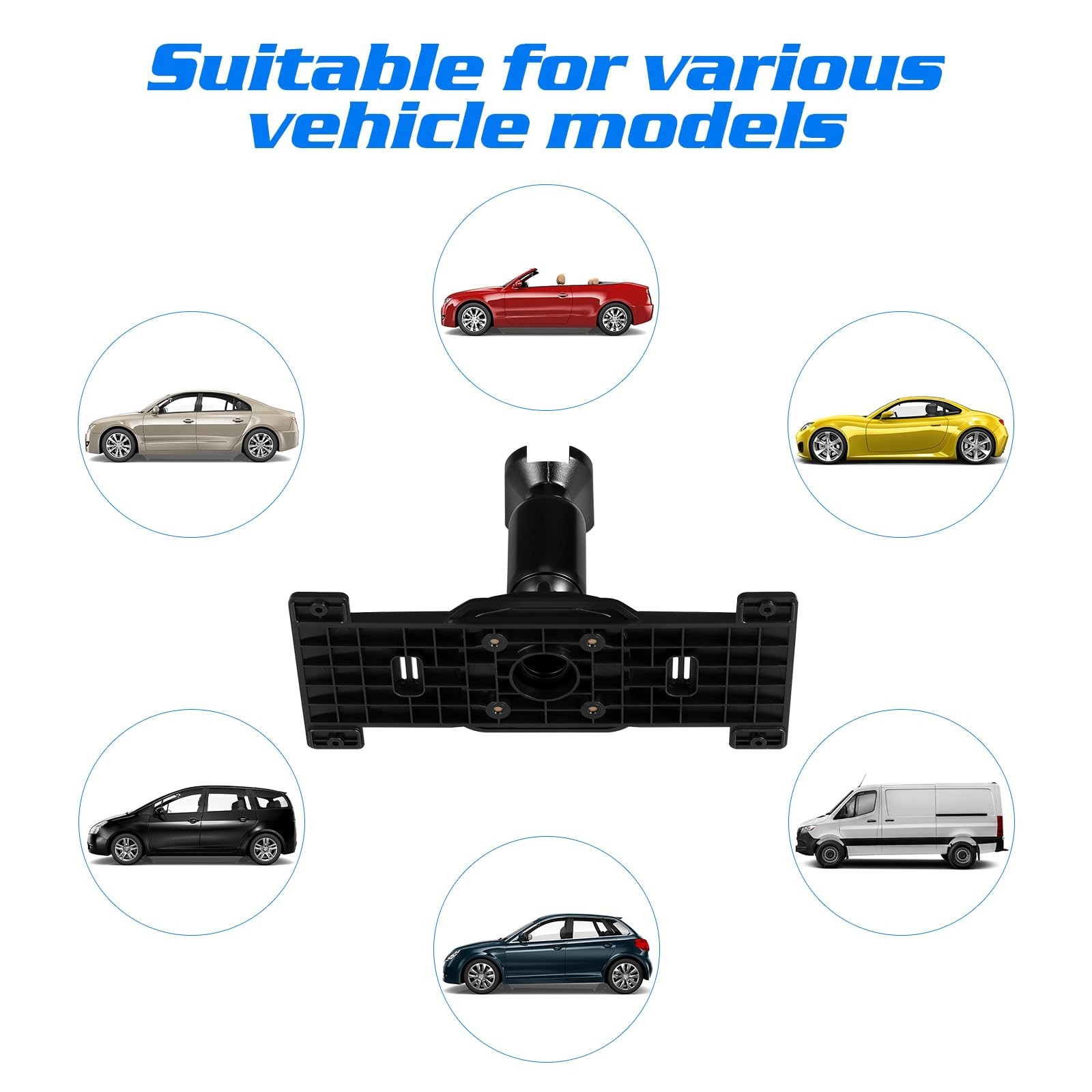 Dash Cam Mirror Mount Kit for 5.5″-12″ Rear View Cameras – Back Plate Panel