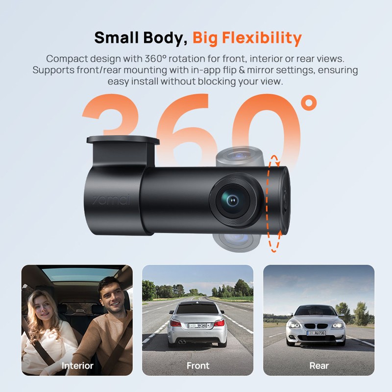 70mai M310 Plus 2K Car Dash Cam APP Smart Dashcam Video Recording Camera DVR AU