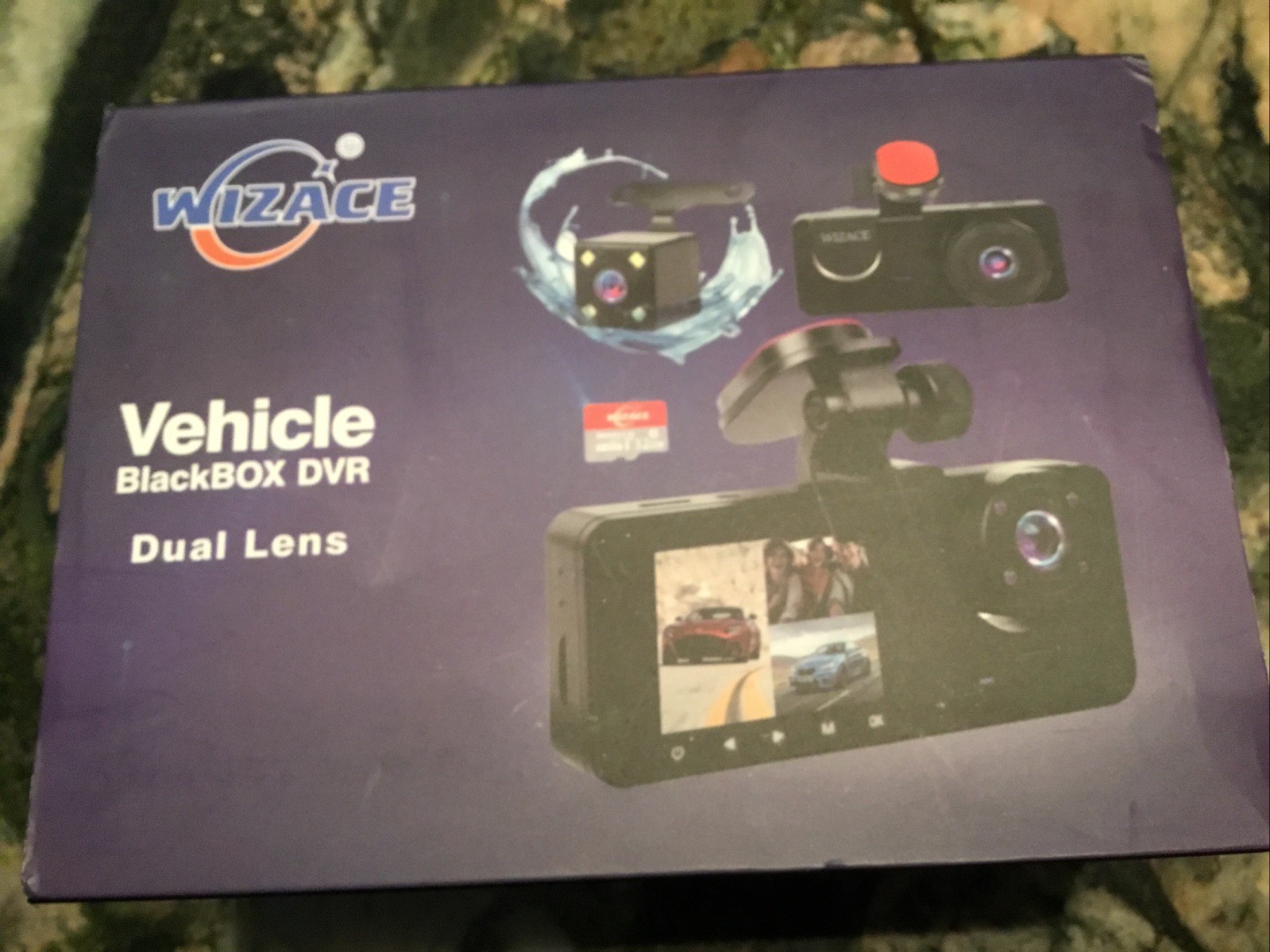 WIZACE-Dual Lens Vehicle BlackBox DVR Full HD 1080 Dash Cam New In Box
