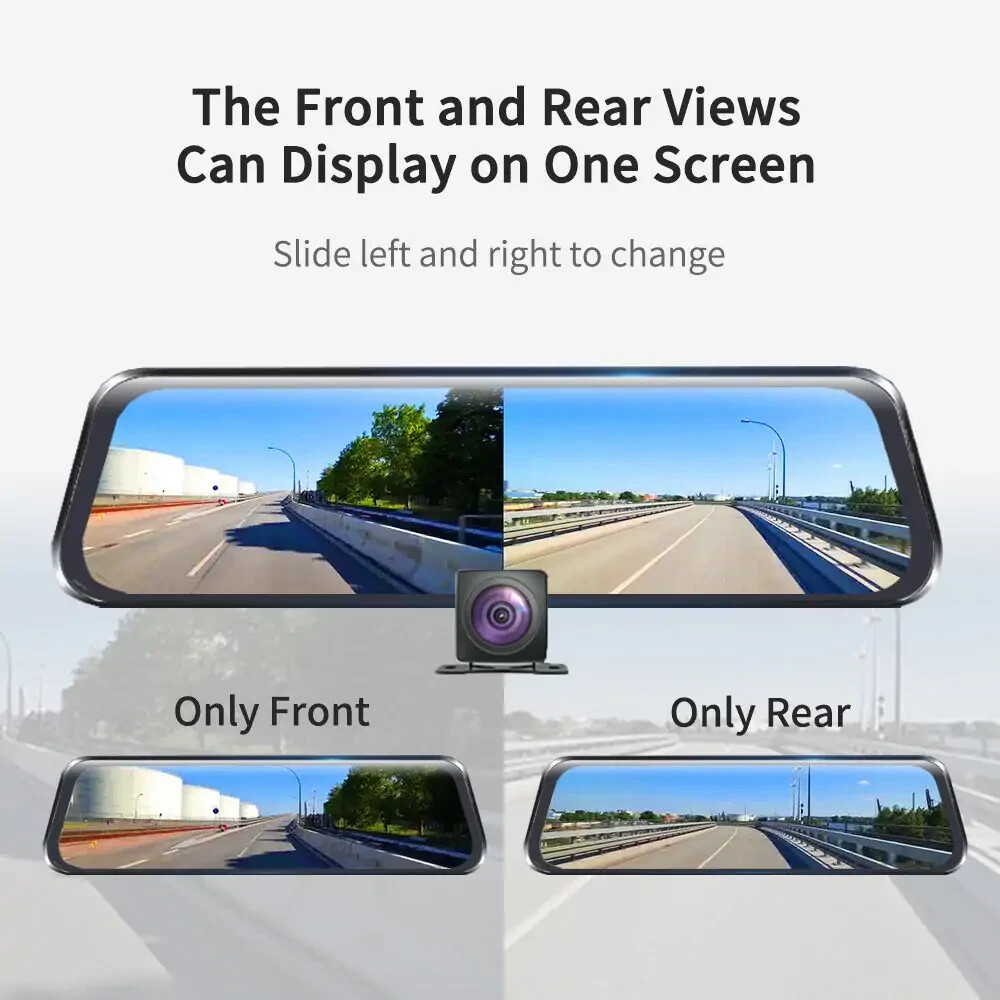 Universal Front and Rear Dash Cam 1440p front 1080p rear GPS Audio full color