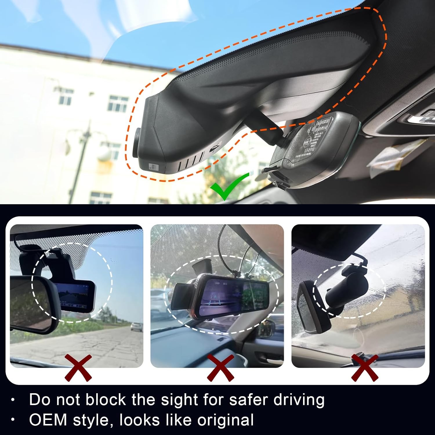 Mangoal 4K Dash Cam Custom for Chevy Suburban/Tahoe 2023-2026 UHD 2160P Video