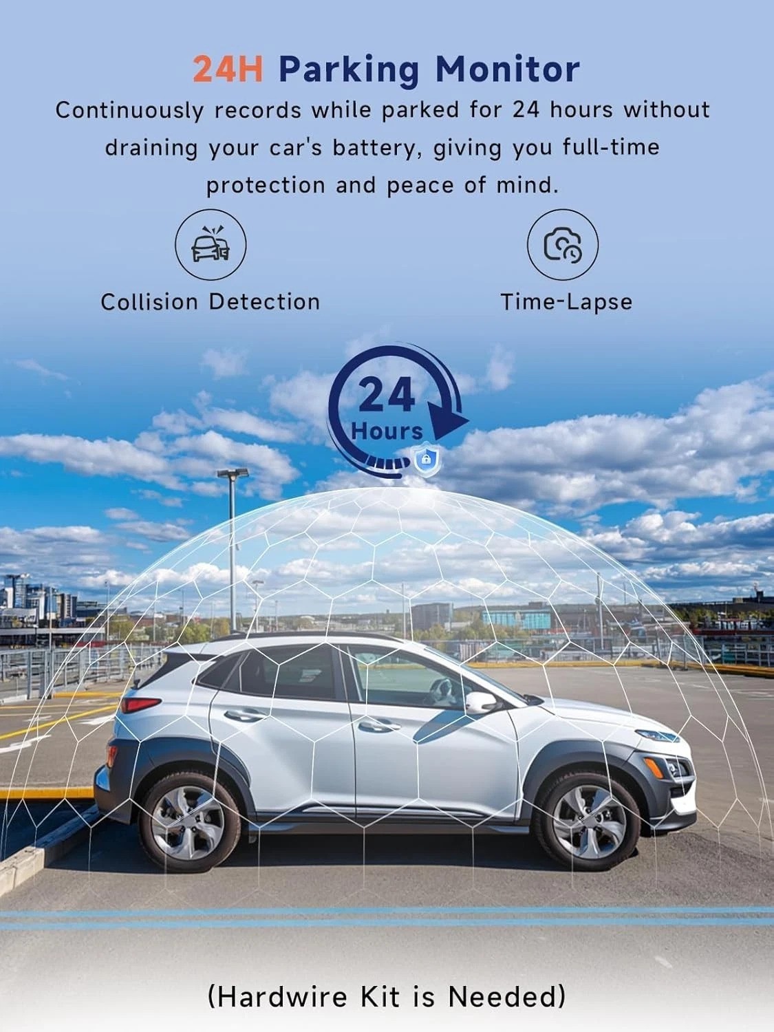 2.5K Dual Dash Cam with Infrared Night Vision – 1080P Interior Coverage Included