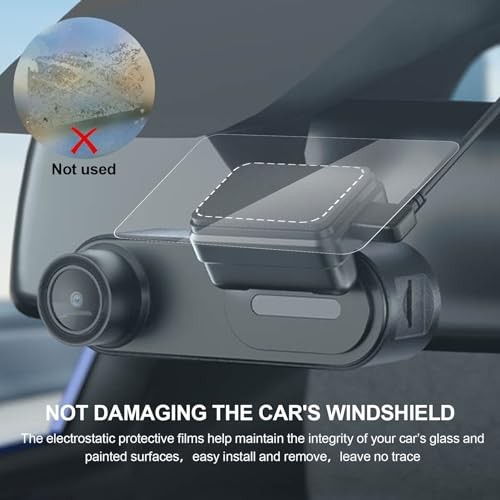 8PCS Windshield Electrostatic Film for Dash Cam, Premium Adhesive Reflective
