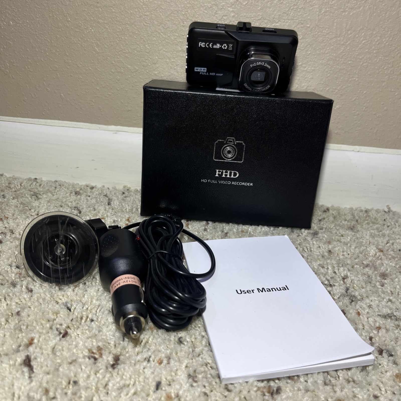 Aigoss Dash Cam WDR FullHD 1080P DIGITAL RECORDER NEW OPEN BOX