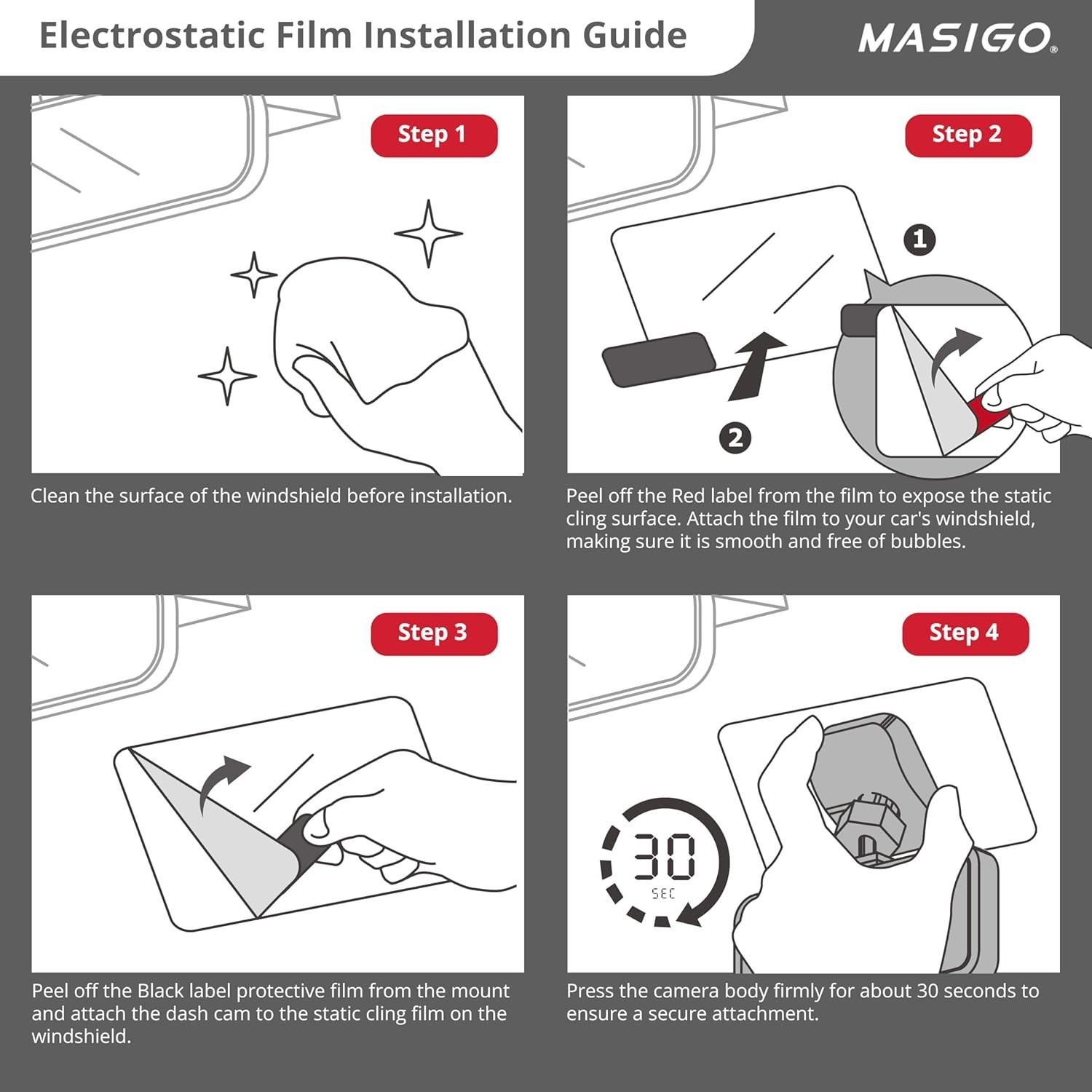 Comprehensive Dash Cam Mounting Solution: Adhesive Pads & Electrostatic Films