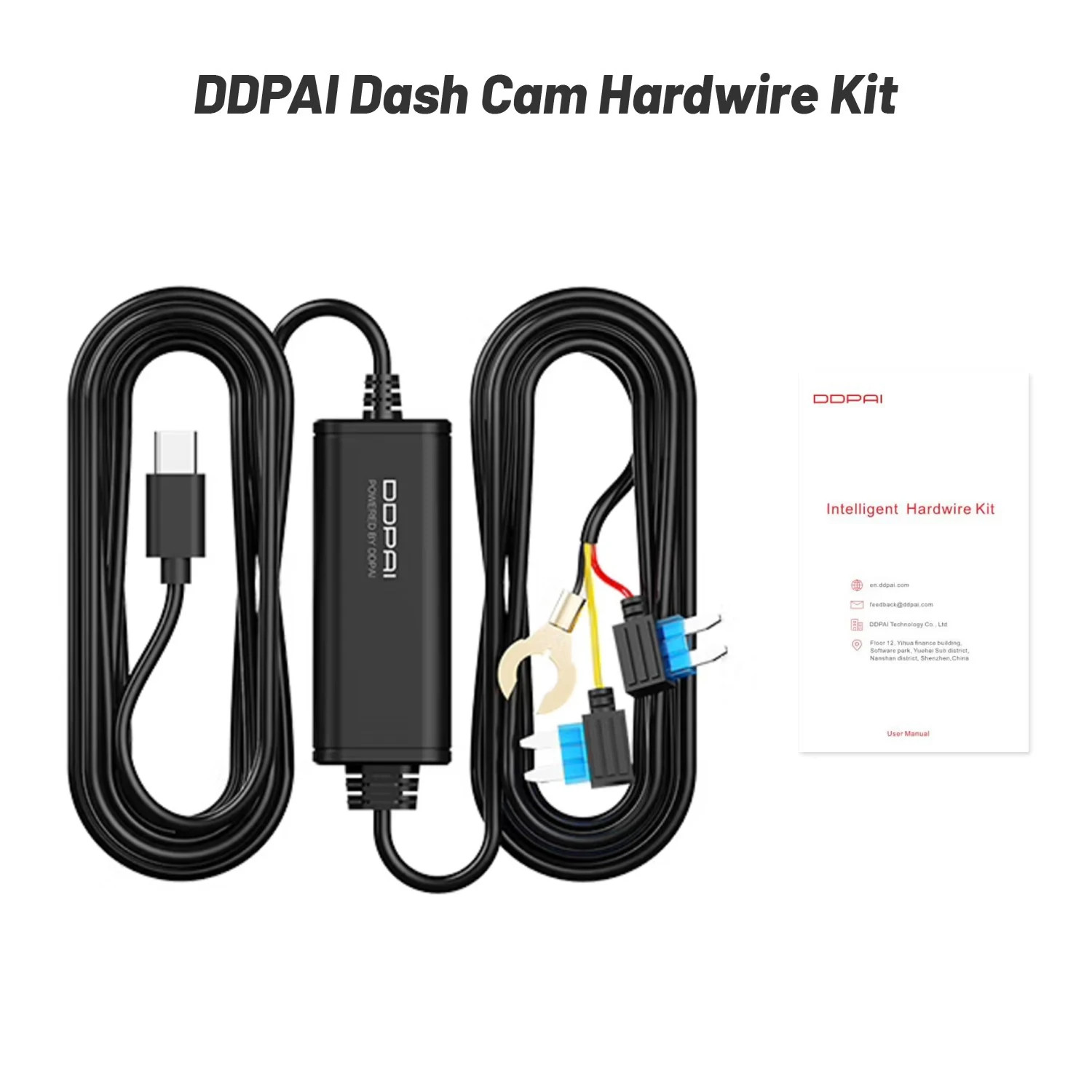 DDPAI Smart Hardwire Kit for Z50/Z60/Z60 Pro Dash Cam 24H Parking Monitor 12-24V