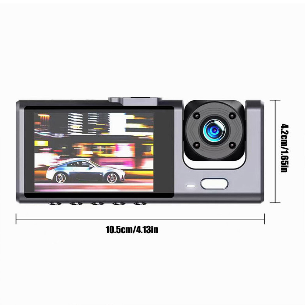 Dash Cam Car HD 1080P Front/Rear/Inside 3Lens 32G Video Recorder Camera G-Sensor