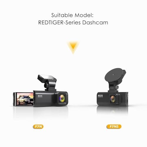 Suction Mount for F7N Dash Cam, Built-in GPS, Easy Install, 180° Rotatable, Adhe