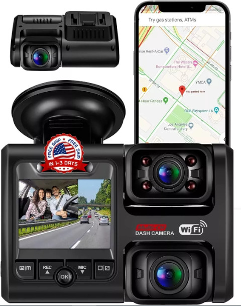 Grabadora de conducción de automóviles frontal de cámara de tablero 1080P Dual