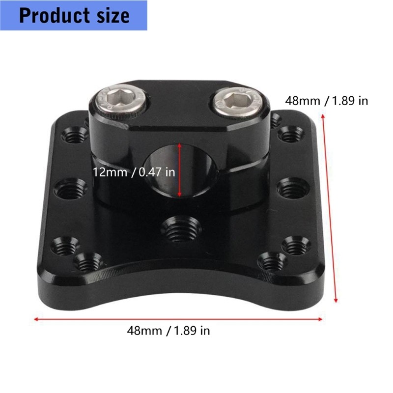 12Mm Position Mount Bracket Heavy Duty Metal Black Position Clamp Bar for