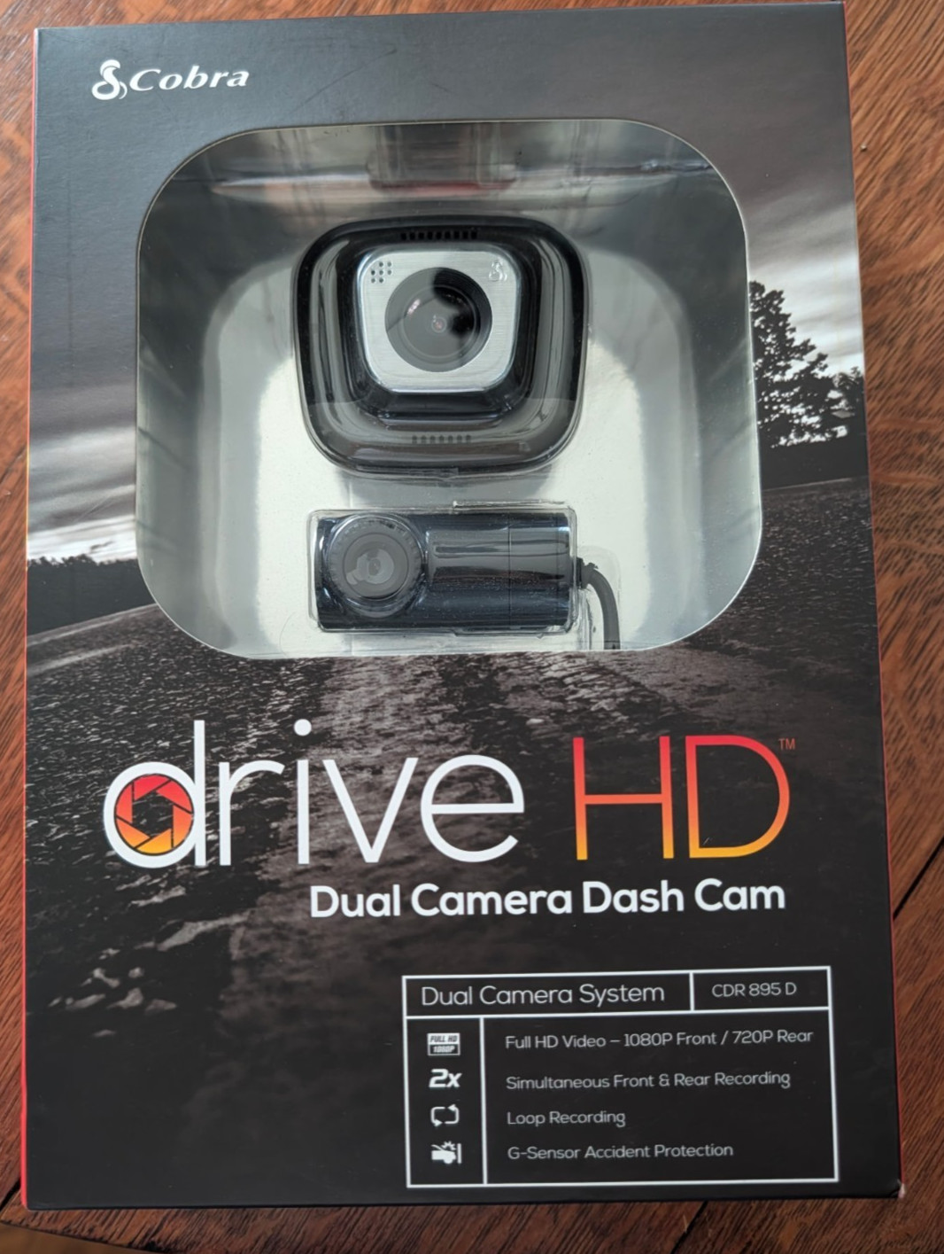Cobra Drive HD CDR 895D Dual Dash Camera System – Brand New (Damaged Box)