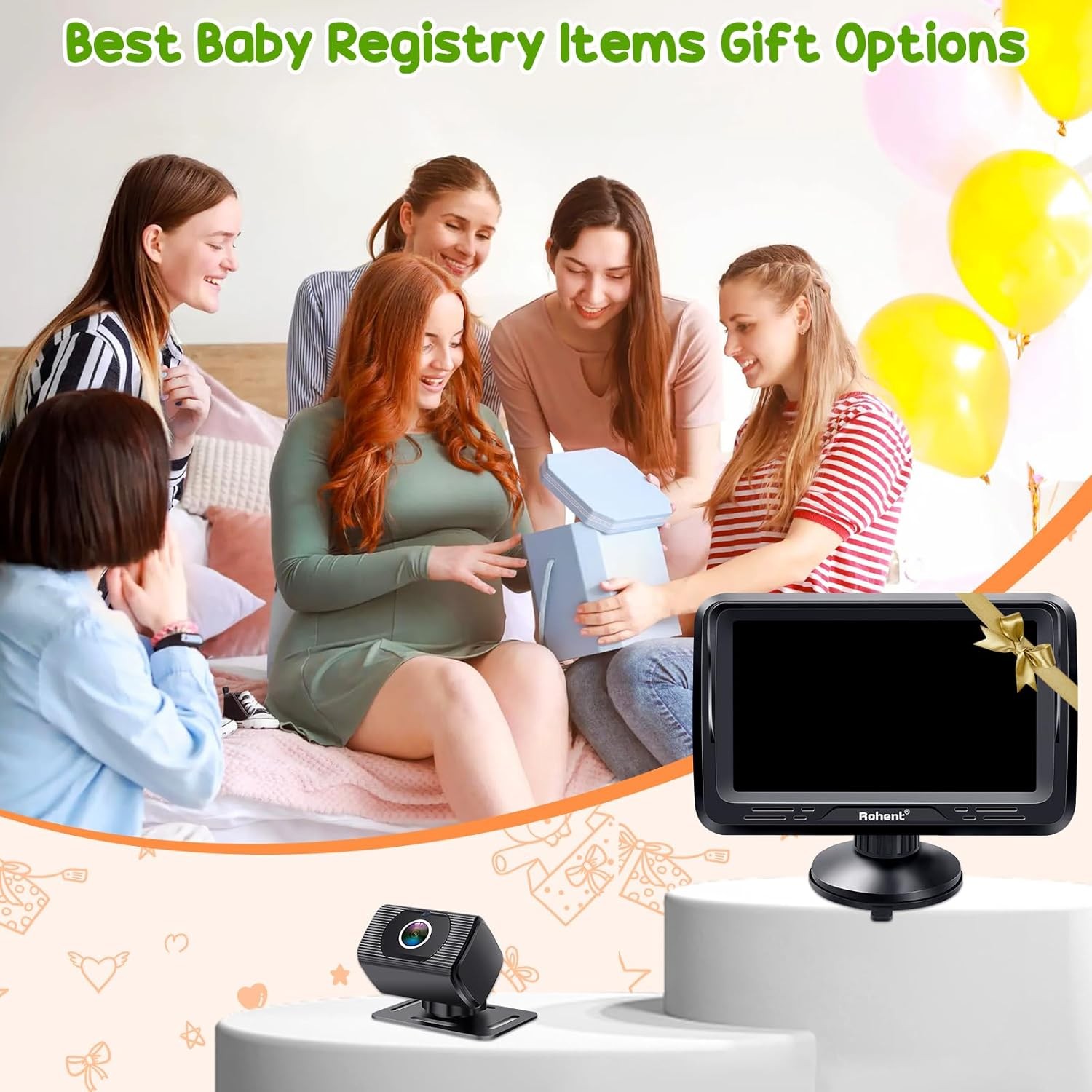 Rohent Baby Car Camera HD 1080P for Backseat: USB Plug and Black-USB