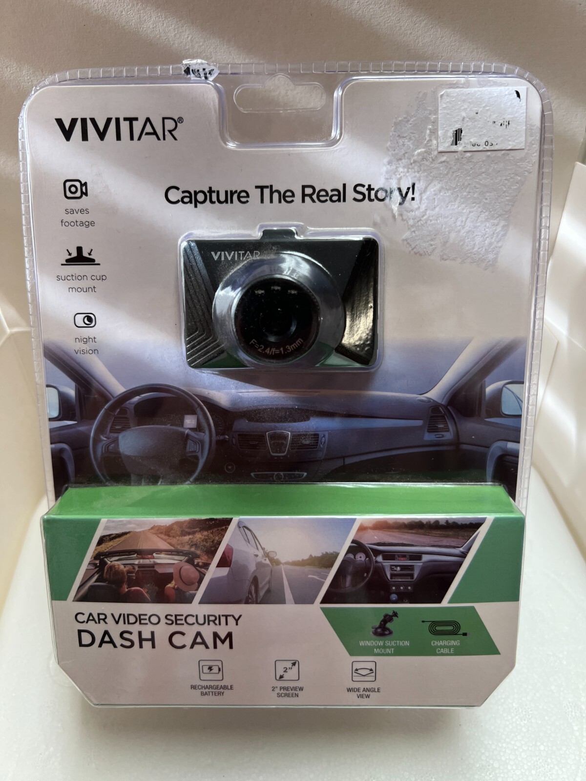 VIVITAR Car Video Security Black Dash Cam Night Vision Truck -DCM111N