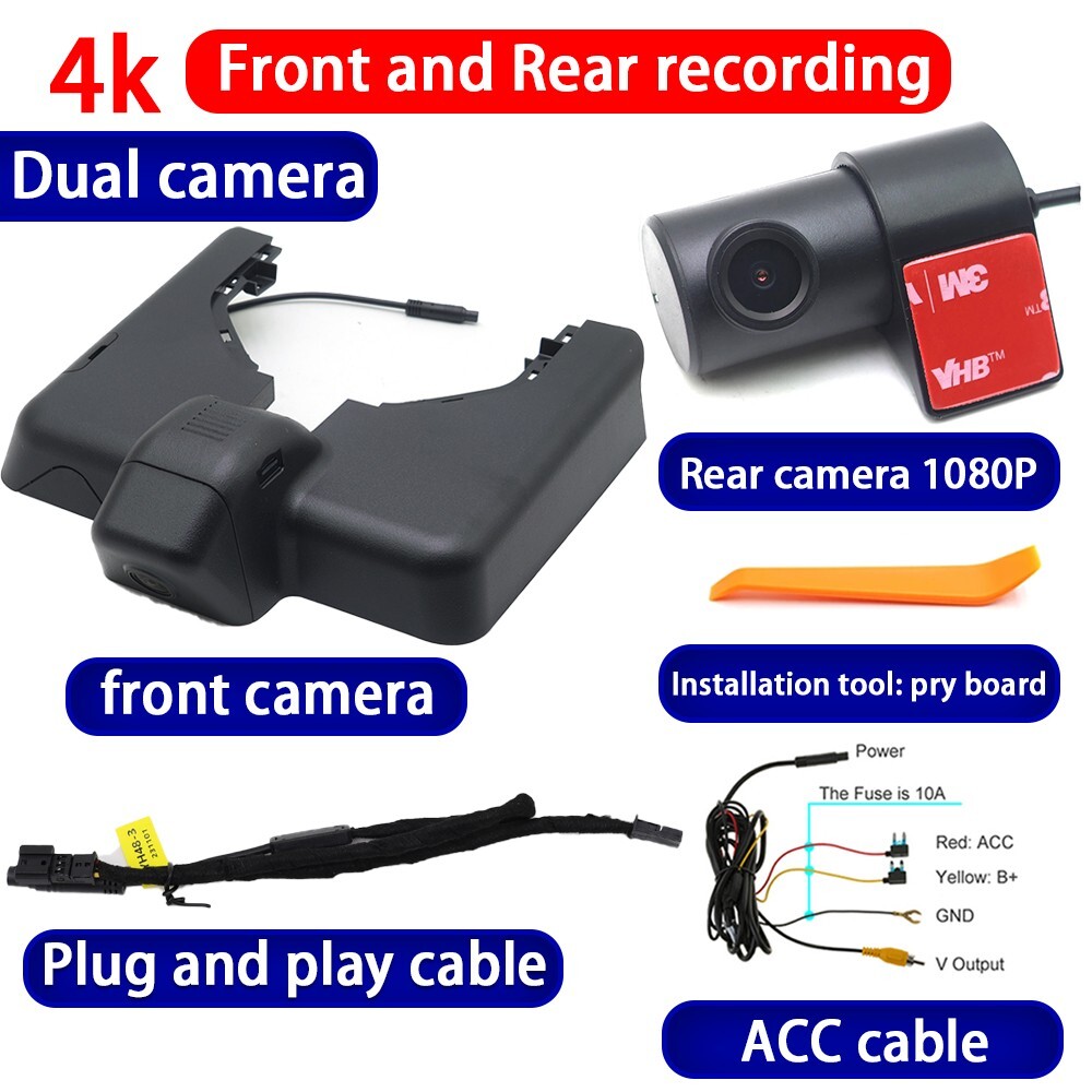 4K UHD 2160P Wifi DVR Dash Cam Camera for Hongqi E111 E-QM5 E QM5 EQM5 2021-2025
