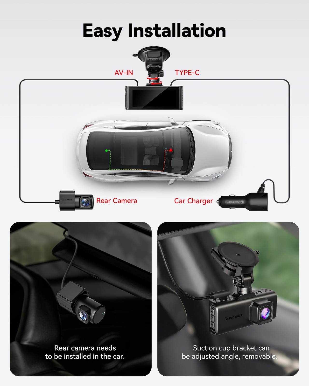 4K STARVIS 2 Dash Cam Front and Rear, 5GHz WiFi 20MB/s Download, 128GB Card I…