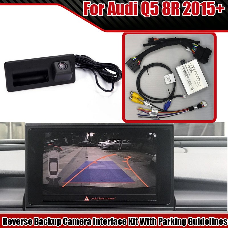 Reverse Backup Camera Interface Kit With Parking Guidelines For Audi Q5 8R 2015+