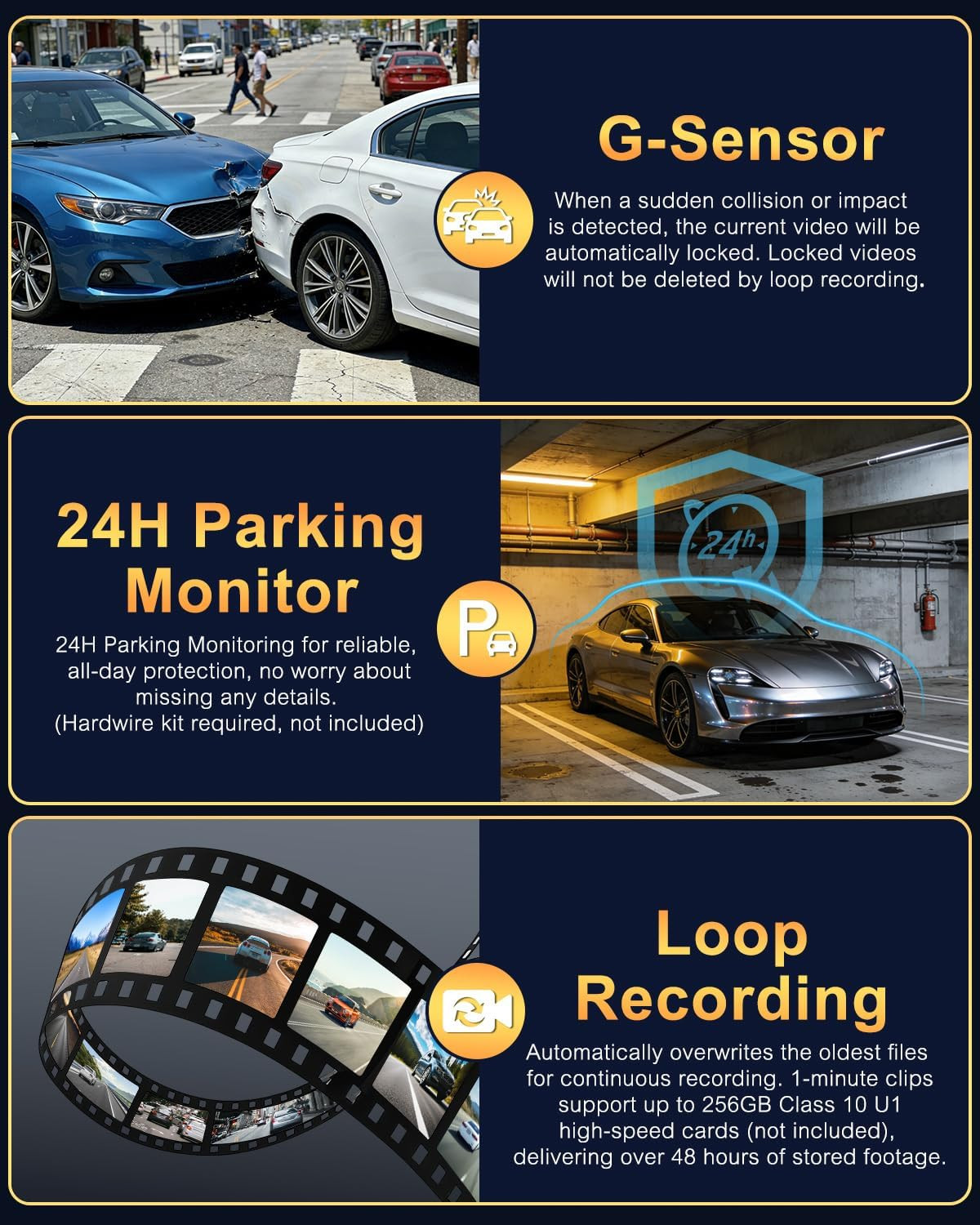 Dash Cam 2.5K Front Dash Camera for Cars with App, Mini Car Camera Built-In 5Ghz