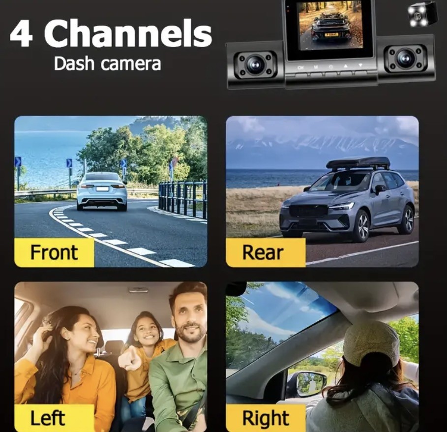 Video Recorder Dash Cam 1080P Front And 720P