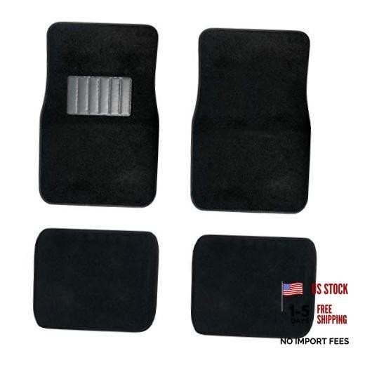C.P.R. New Carpet Car Floor Mats 4 Pc Set for Cars Trucks SUVS with Heel Pad