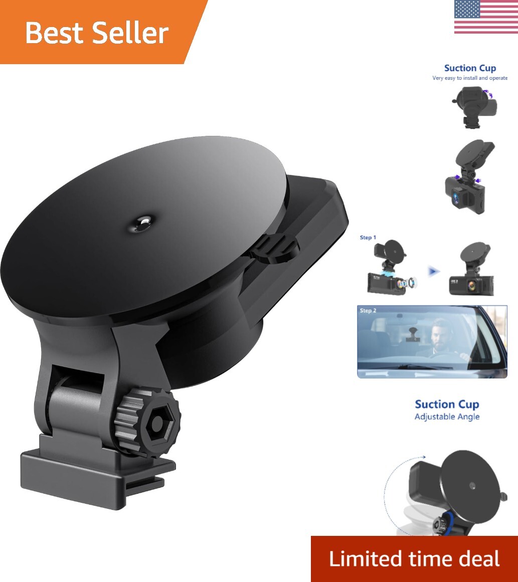 Secure and Easy Suction Cup Mount for F7N Dash Cam – Adjustable Viewing Angle