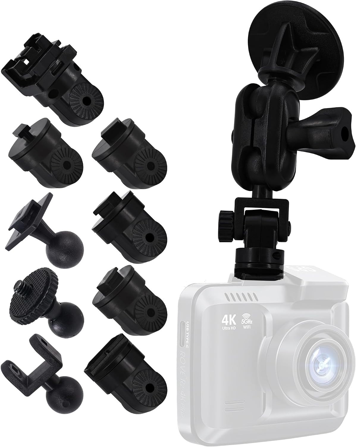 Universal Dash Cam Sticky Mount with Multi-Adjustable Features – Secure Hold