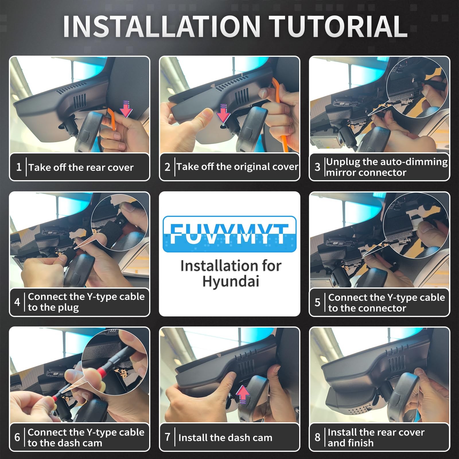 FUVYMYT OEM Style Front 4K Dash Cam for Hyundai Ioniq 6 2023-2025(Must Have a…