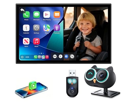 Baby Car Camera Displaying on Car Screen,1080P Clear No-Glow Night