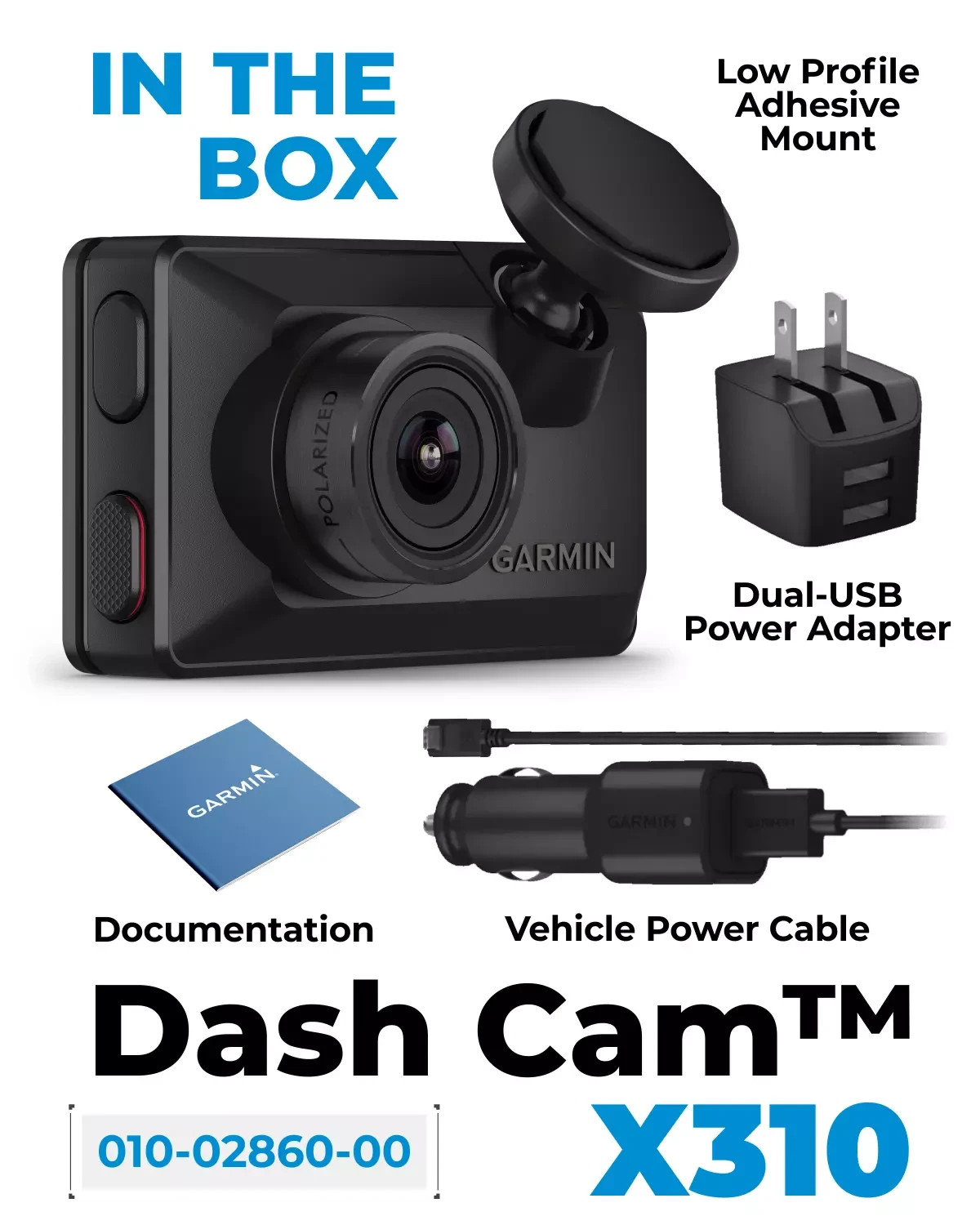 Garmin 4K Touchscreen Dash Cam X310 with a 140-degree Field of View 010-02860-00