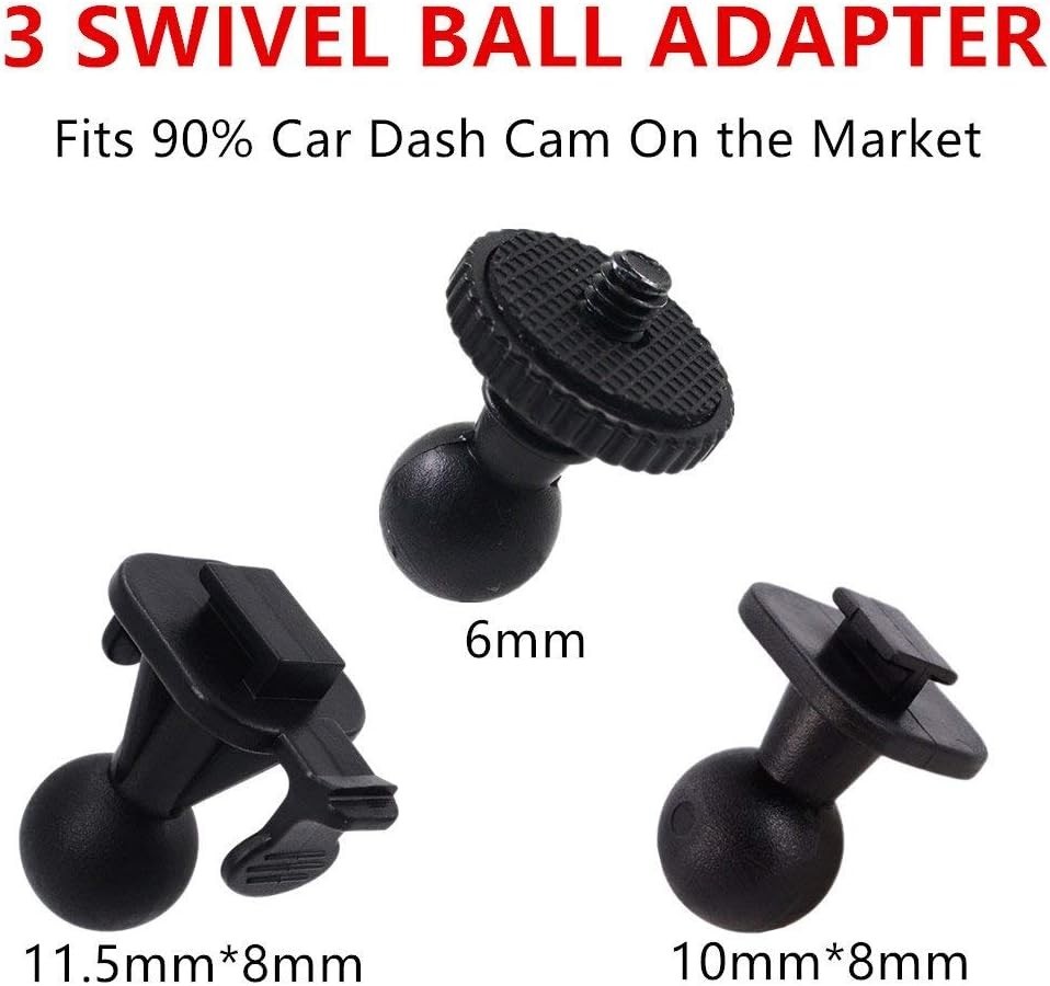 Versatile CH02A Dash Cam Mount Holder: Windshield & Dashboard Suction Base