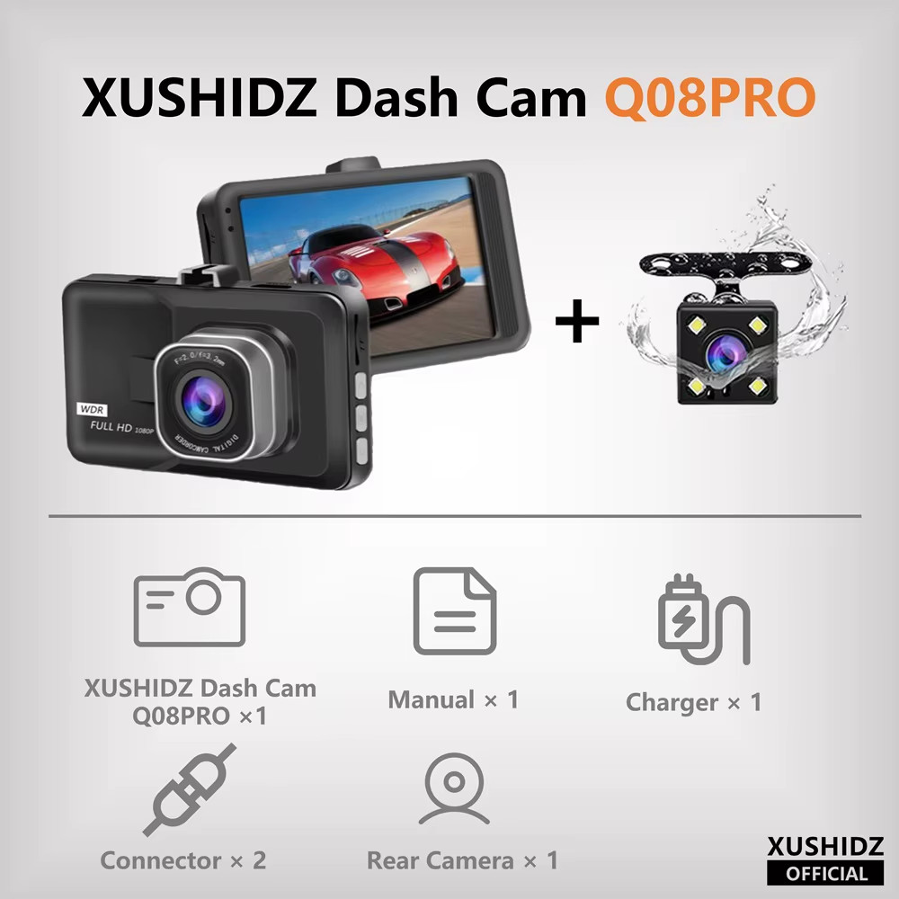 NEW 1080P HD Dash Camera Loop Recording Car Vehicle DVR Video Recorder Dashcam N