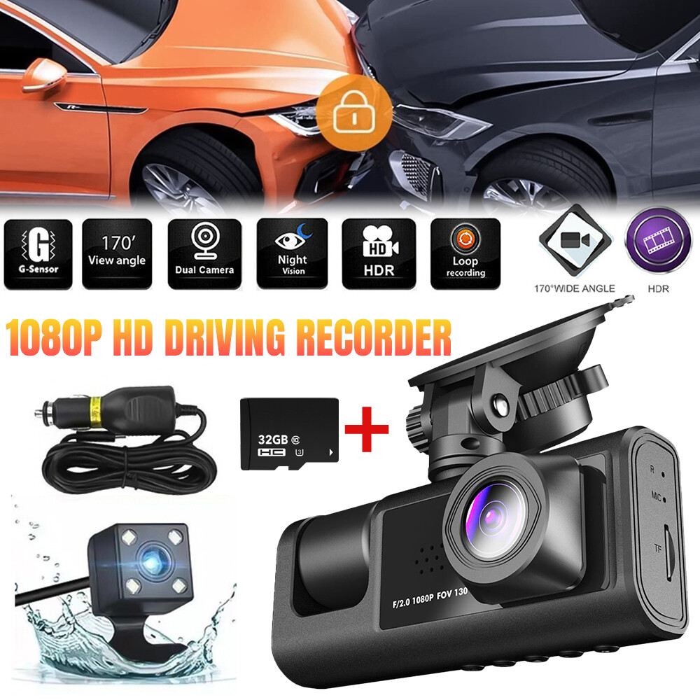 Camara De Seguridad Para Carro Auto Grabadora Delantero/Trasero/Interior Dashcam