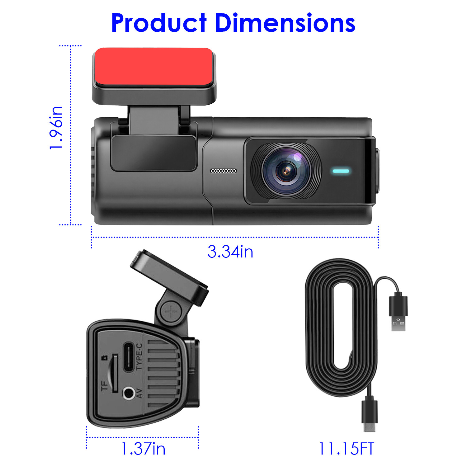 WIFI Car Dash Cam HD Video Recorder Camera Loop Recording Night Vision Camera