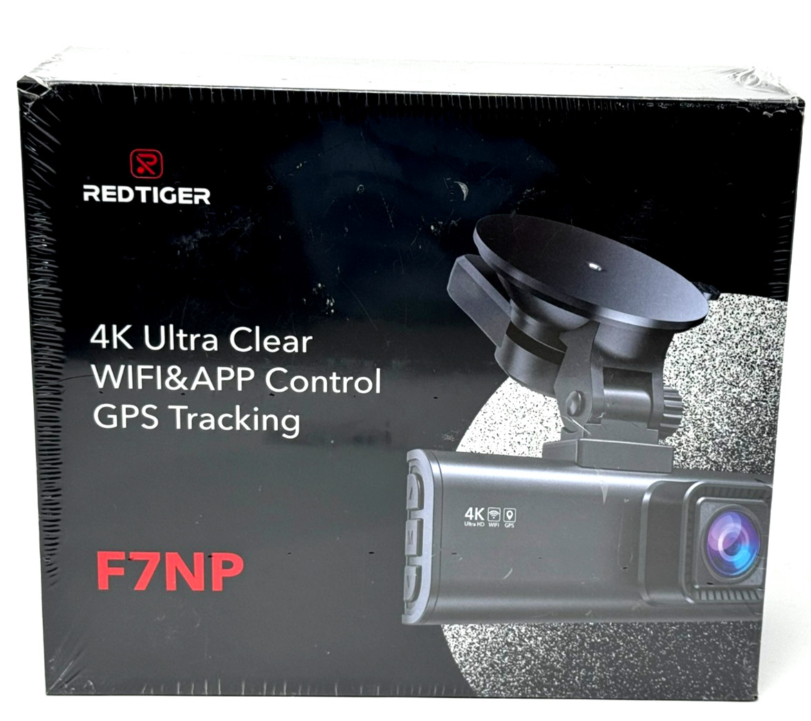 REDTIGER F7NP Dash Camera Front Rear 4K Dash Cam Built-In WiFi/ GPS Hardwire Kit