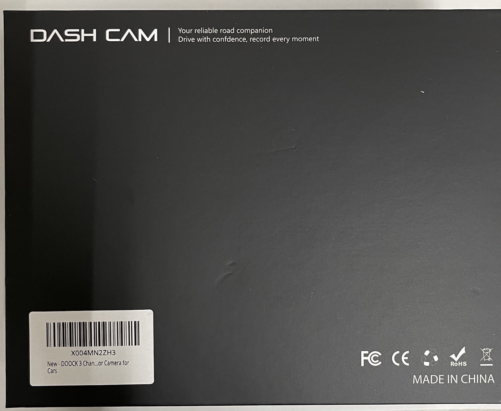 DOOCK Dash Cam Front and Rear Inside with 64GB Card, 3 Channel Dash Camera.A2