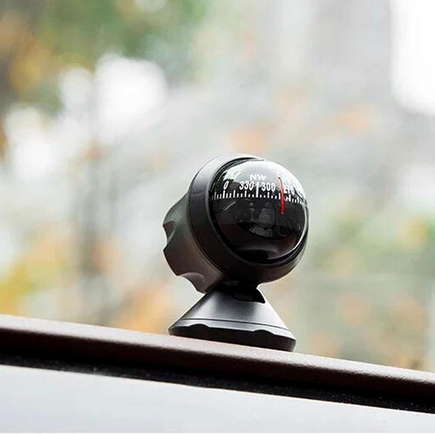 Black Adjustable Ball Night Vision Compass Boat Dash Mount, Adjustable Dash Car