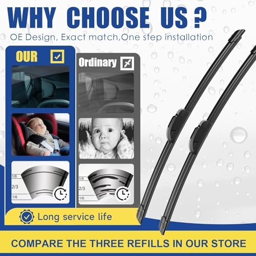Windshield Wiper Blades Replacement for 2018-2021 GMC Terrain J-HOOK |
