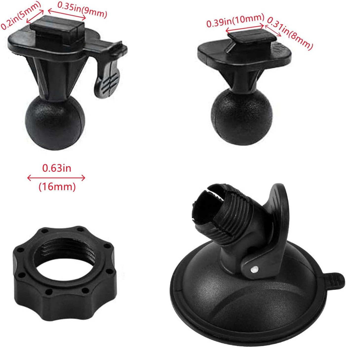 Dash Cam Mount Compatible with APEMAN Dashcam, Suction Mount Easy to Install and