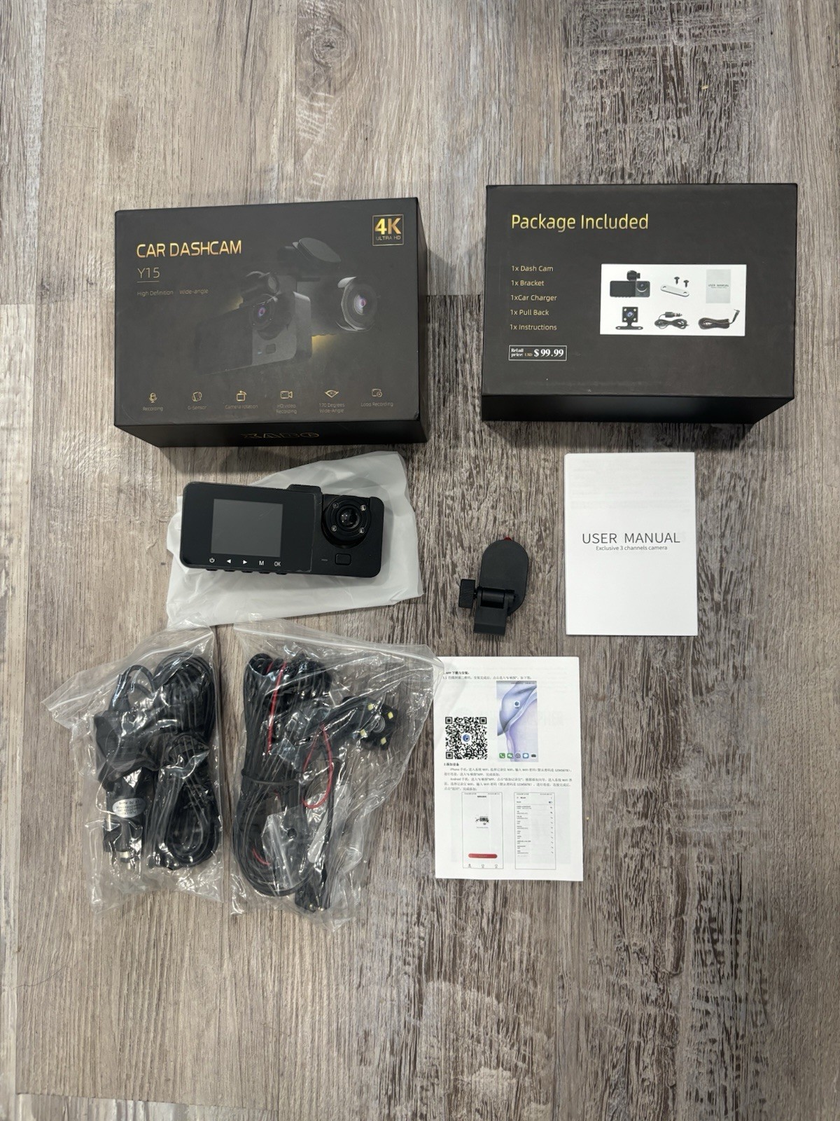 XABC 4K Ultra HD Dash Cam 170° Wide Angle Car Camera G-Sensor Loop Record New