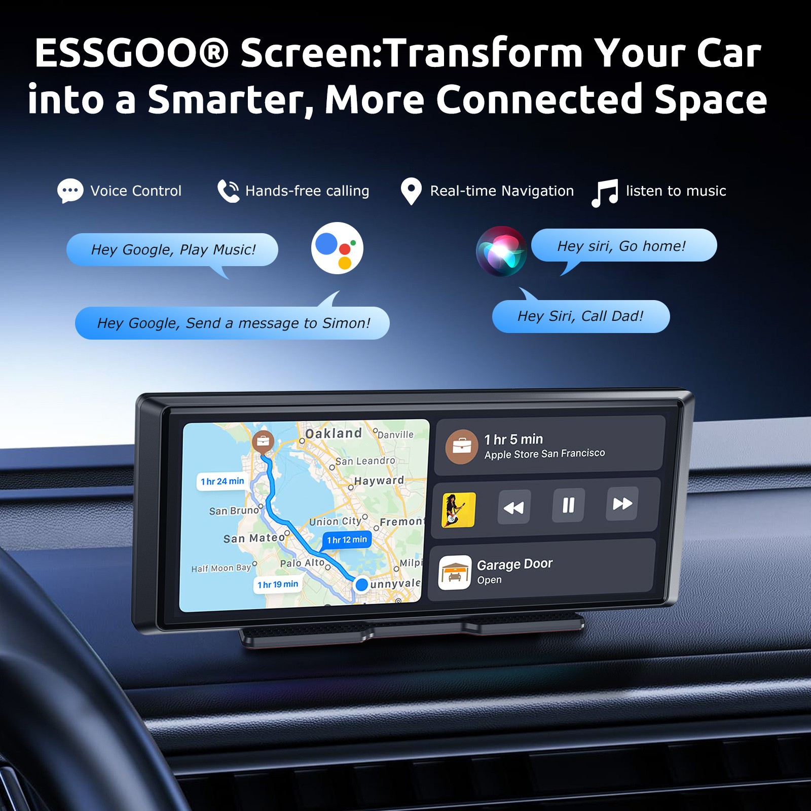 XGODY 10″ 1080P Dash Cam DVR Touch Screen Front and Rear Camera Video Recorder