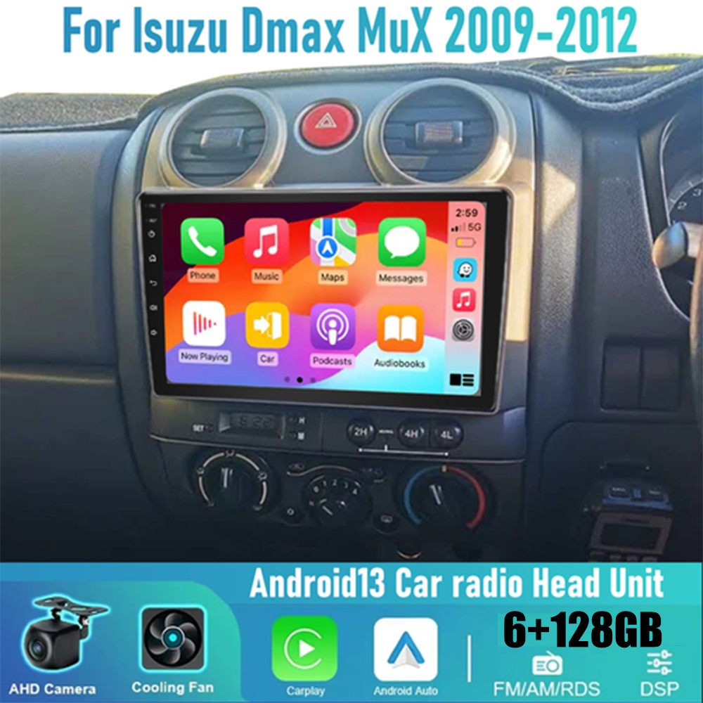 9″ Wireless Carplay Android auto Head Unit Car Radio BT For Isuzu Dmax 2009-2011