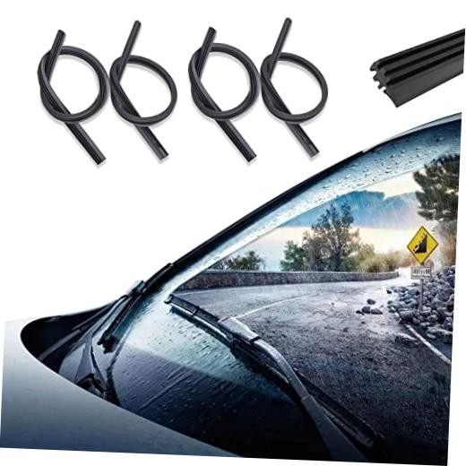 4PCS Wiper Blade Refill, 24 inch DIY Adjustable Universal Replacement 24 INCH