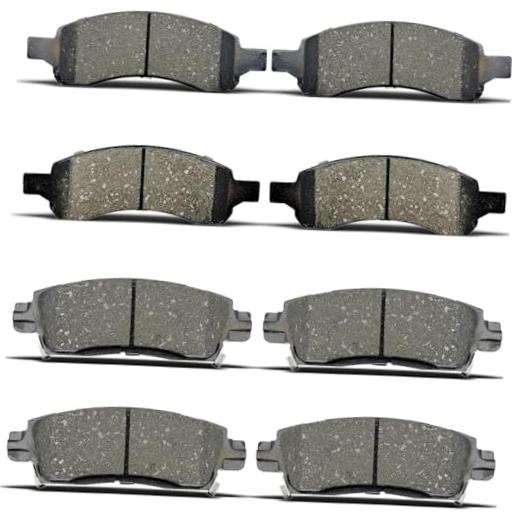 Front rear Ceramic Brakes Pads Compatible with 2008-2017 Buick Enclave, 2009