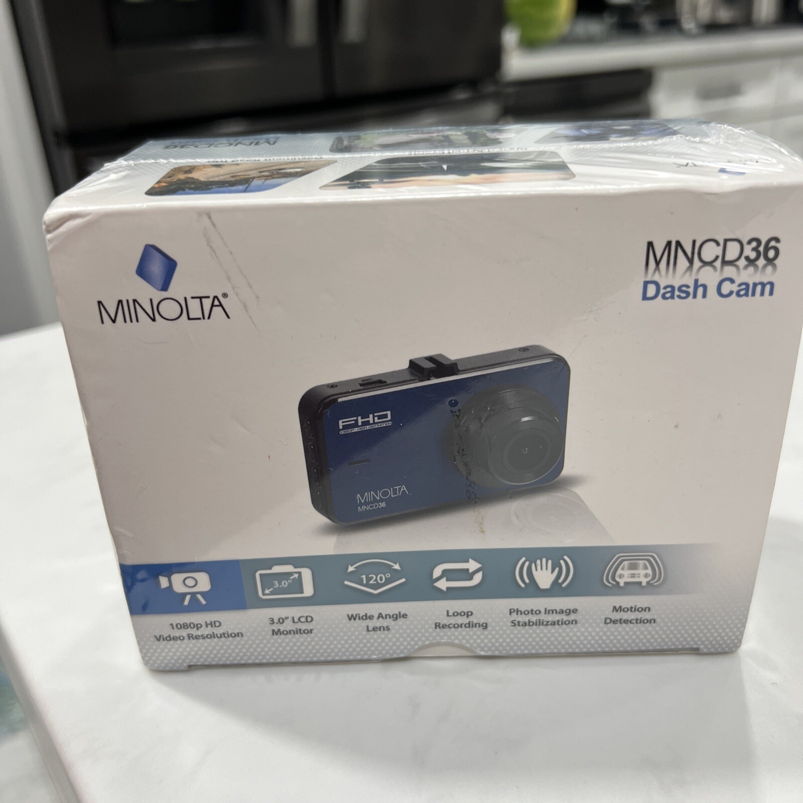 Minolta MNCD36 HD Black Dash Cam 1080p 3″ LCD Screen 16GB Memory Card NEW/SEALED