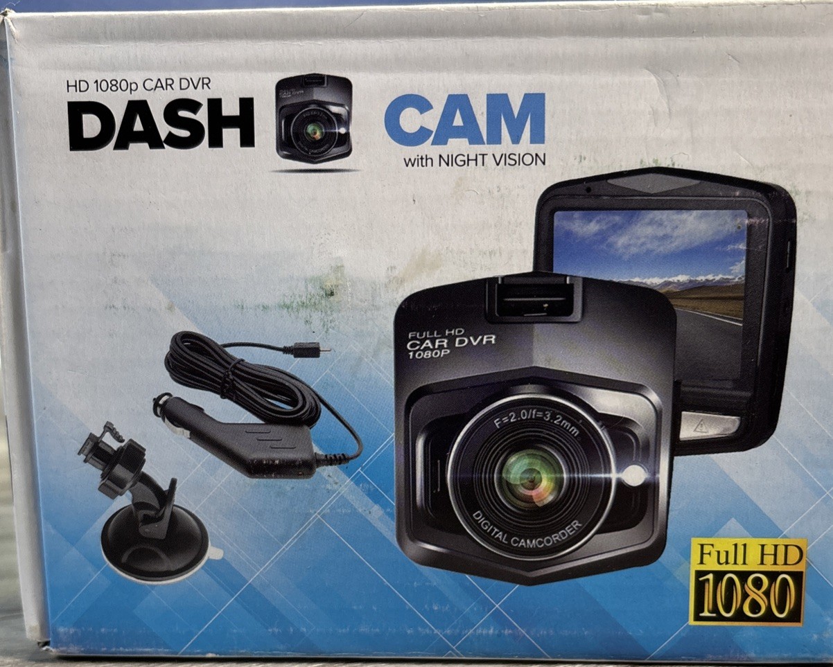 1080P HD Dash Cam DVR Night Vision Camera Motion Detection Open Box