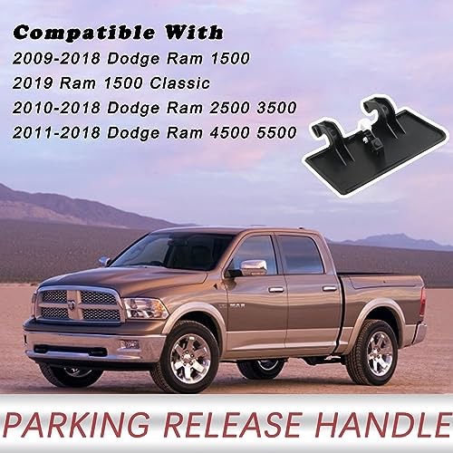 TQPONLY 74401 Parking Brake Release Handle () Compatible with Dodge Ram Black