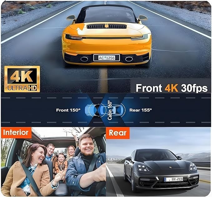 Gilikvhom Dash Cam for Cars 3.2 inch Dash Camera