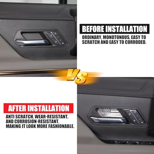 for Hummer EV Accessories Car Inner Door Panel Trim Sticker Front American Flag